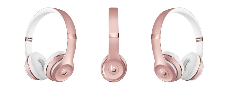 product image of beats solo3 headphones in rose gold