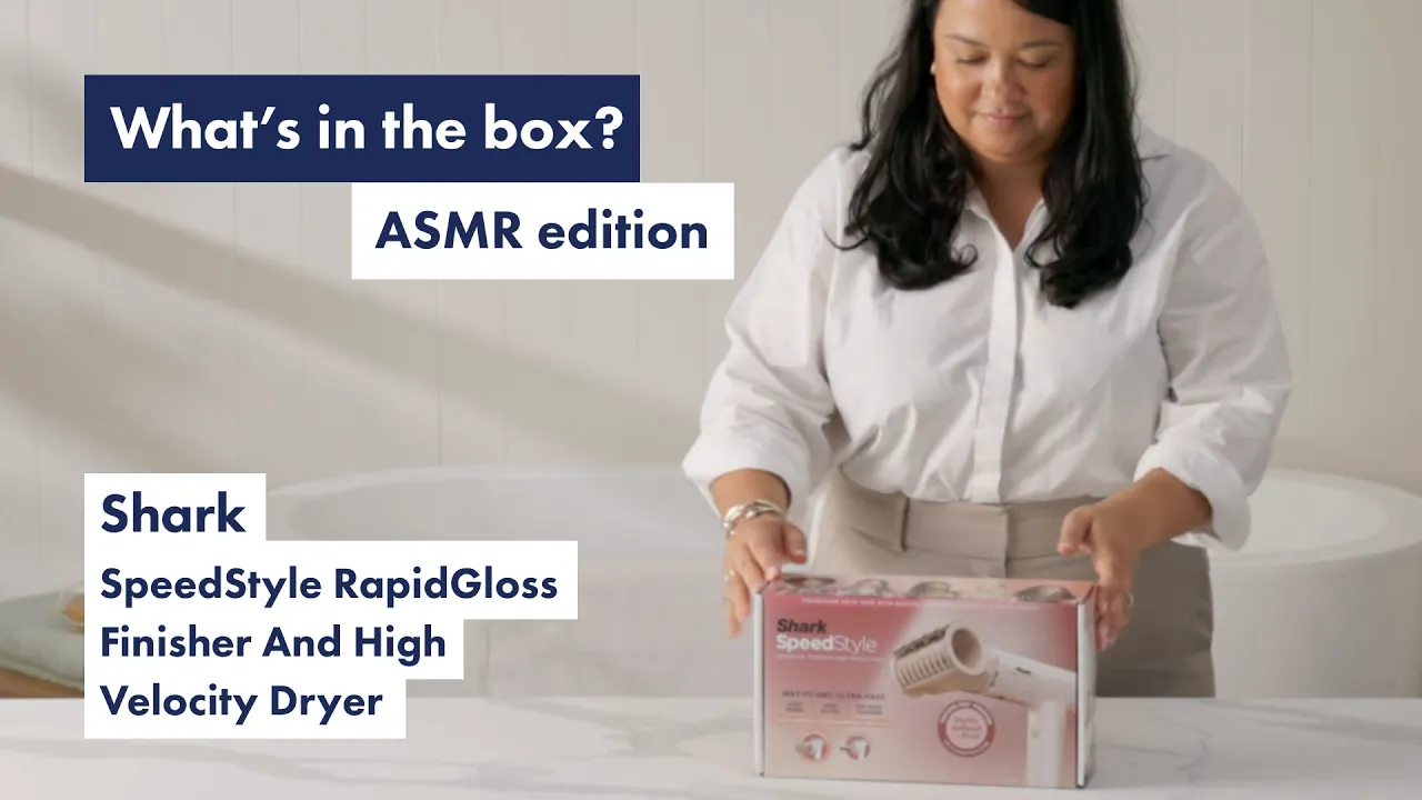 Unboxed ASMR: Shark SpeedStyle RapidGloss Finisher And High Velocity Dryer HD321ANZ YouTube Video