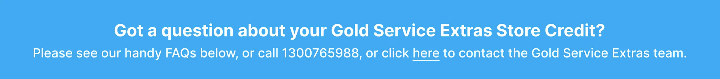 Store Credit Text on Info Blue