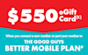 $550 eGift Card Mobile Plan.