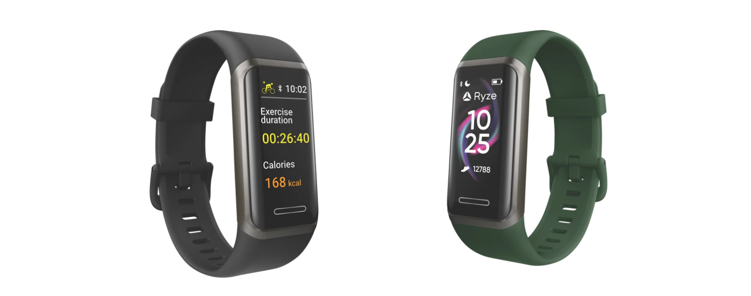 Product image of the Ryze Elevate Smartwatch in Dark Grey with Black Strap