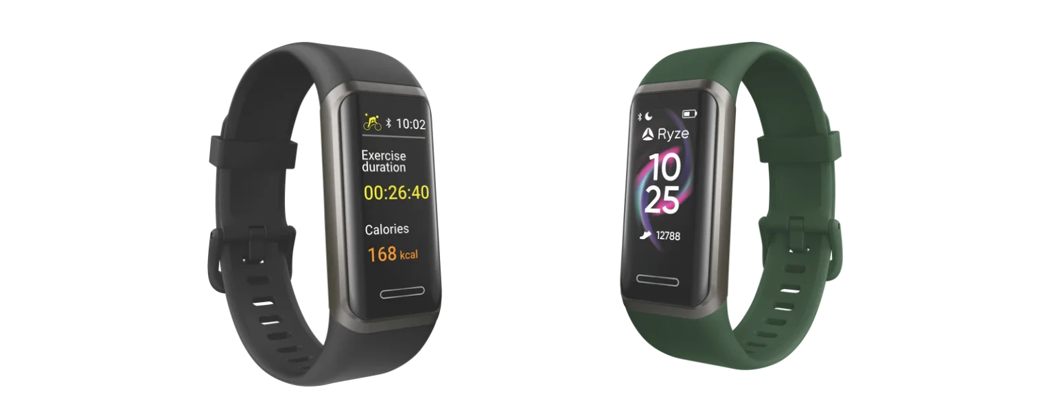 Product image of the Ryze Elevate Smartwatch in Dark Grey with Black Strap