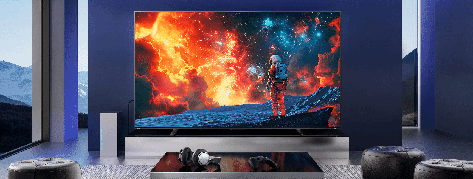 Toshiba UHD TV in a modern home