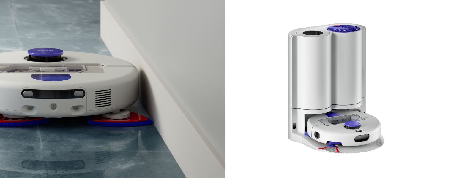 Image of the Dyson r2 Nurovi Wash+Dry Robotic Vacuum vacuuming floors