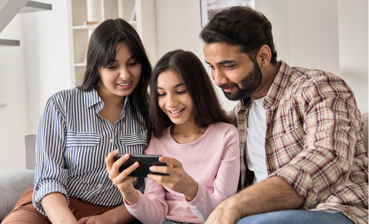 Mum and Dad have given their teenage daughter a new phone with a great plan for The Good Guys