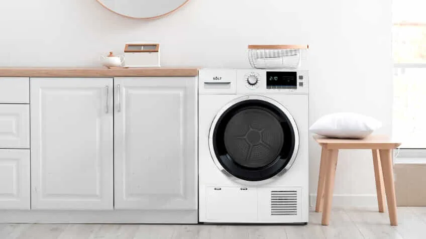 Solt Dryer in all white laundry