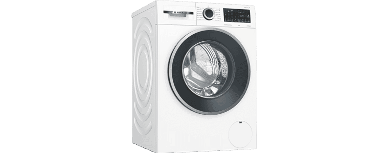 Side on front angle image of a Bosch 9kg Front Load Washer
