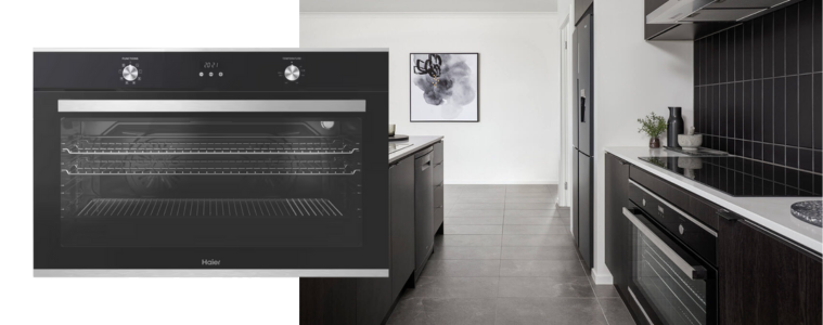 Product image of the Haier 90cm Multifunction Oven Black