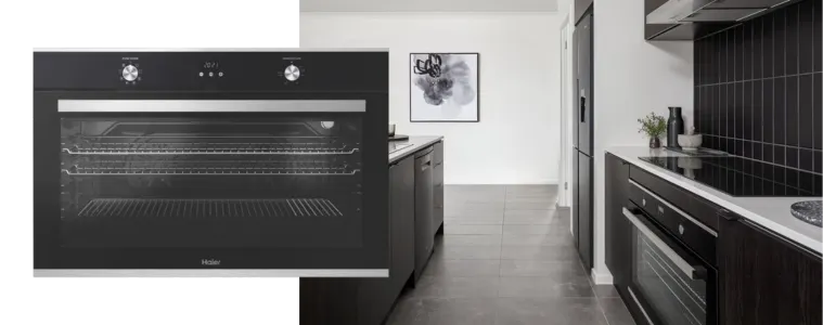 Product image of the Haier 90cm Multifunction Oven Black