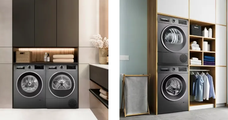 Lifestyle image of Bosch Laundry washer and dryer
