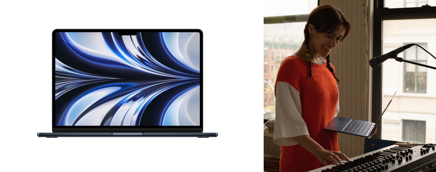 Product image of the Apple MacBook Air 13" with M2 chip 16GB 256GB - Midnight
