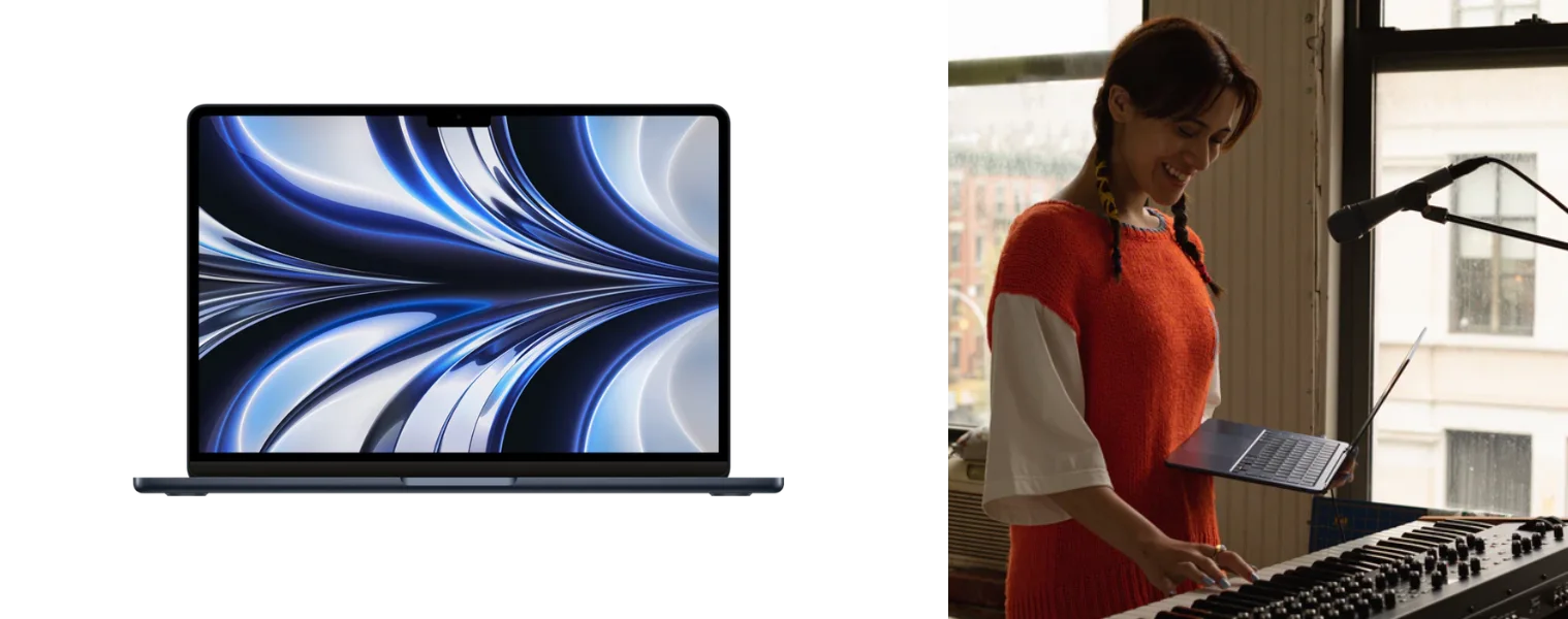 Product image of the Apple MacBook Air 13" with M2 chip 16GB 256GB - Midnight