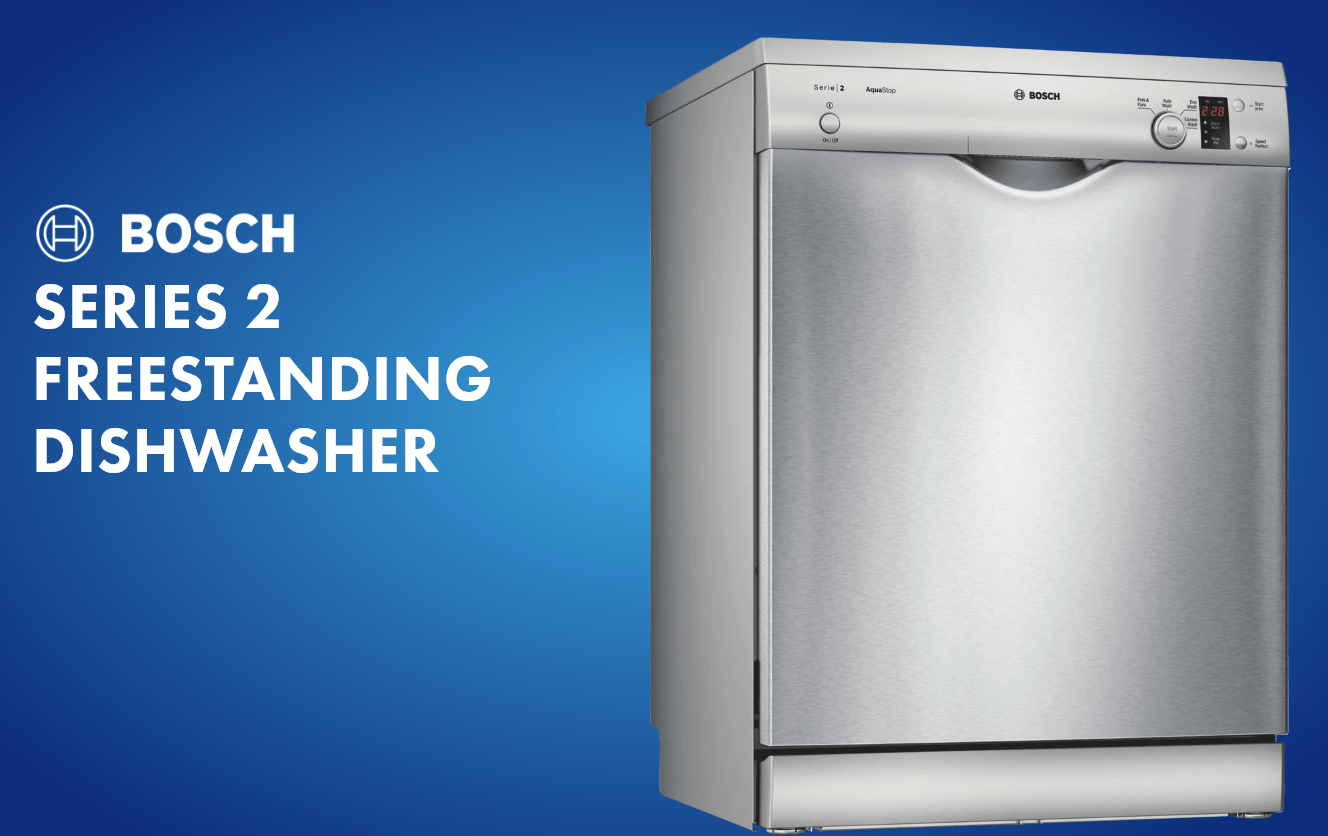 Bosch Series 2 Freestanding Dishwasher Silver Inox
