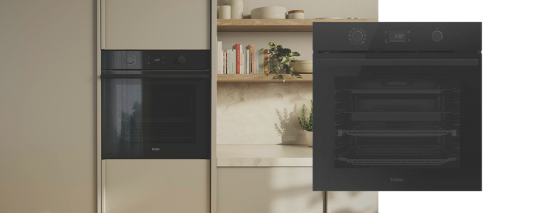 Haier 60cm 500 Series Built In Oven 12 Function Self Cleaning Airfry Steam Assist
