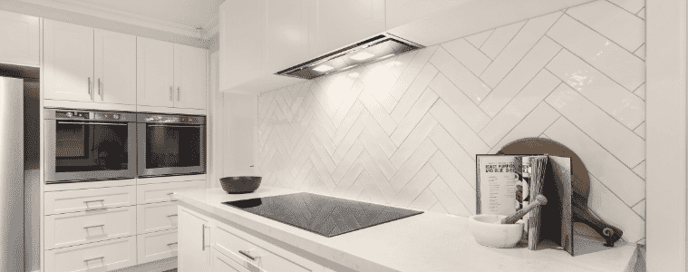 A white flatpack kitchen