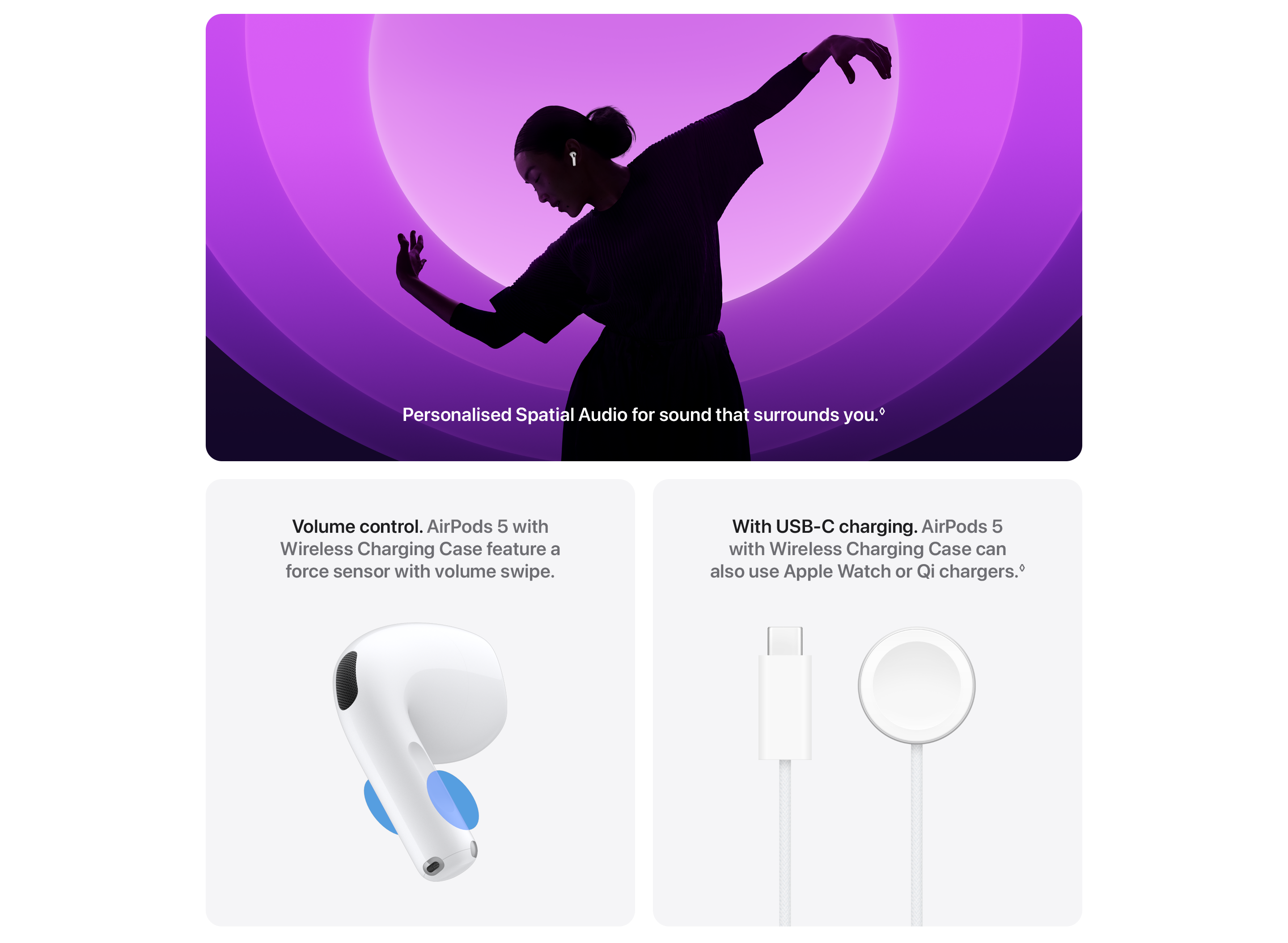 Discover all the latest tech in the Apple AirPods 5 range. 