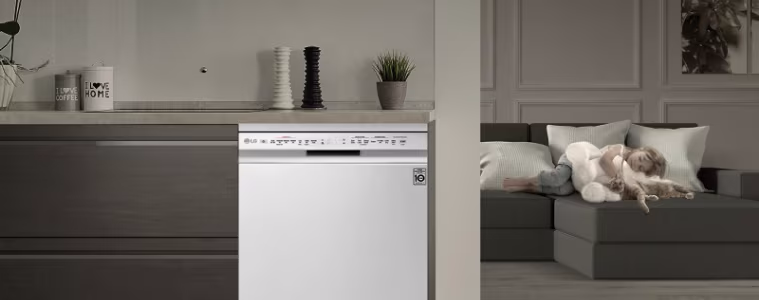 LG QuadWash Dishwasher in modern kitchen