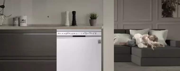 LG QuadWash Dishwasher in modern kitchen