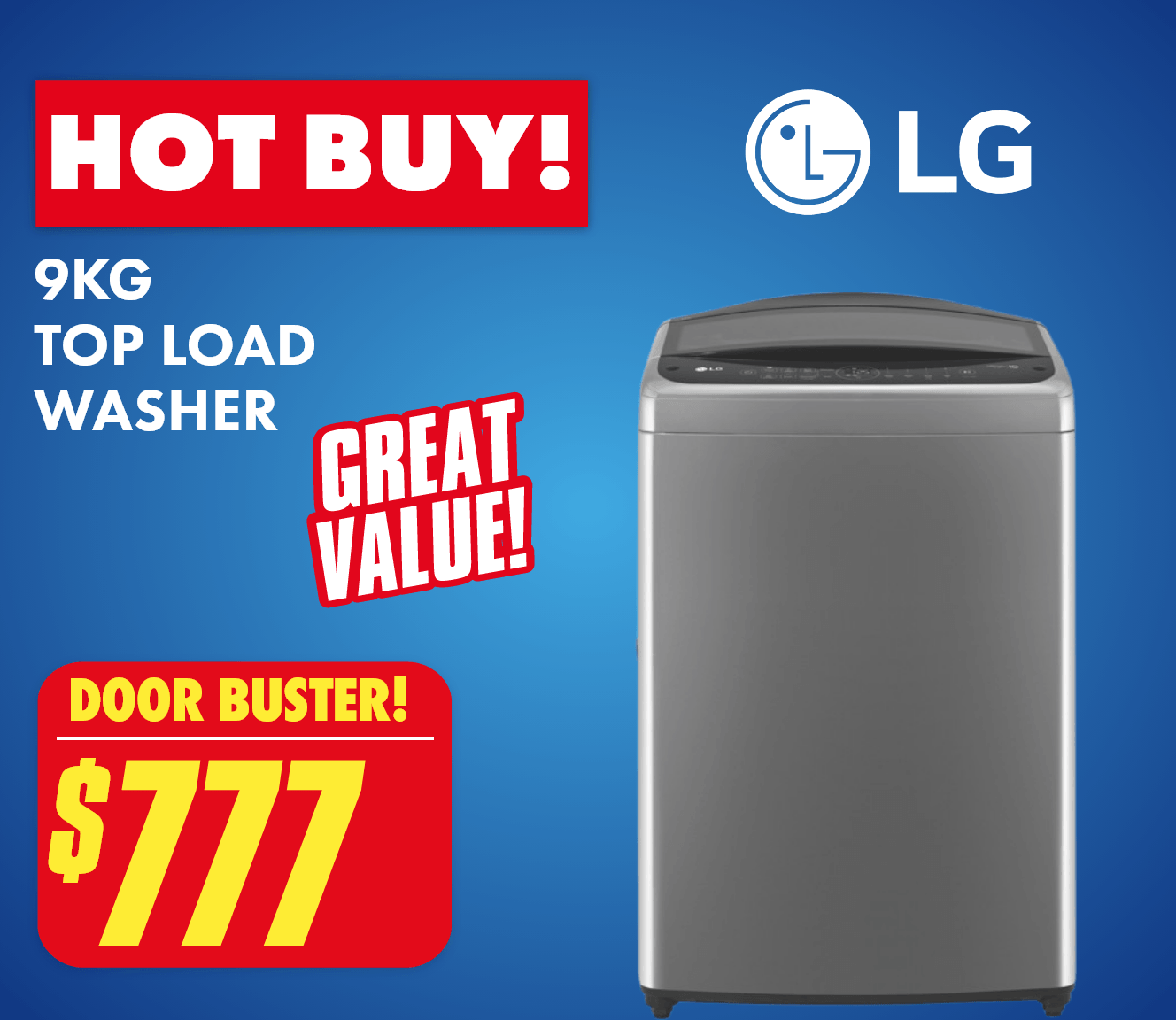 LG 9kg Top Load Washer