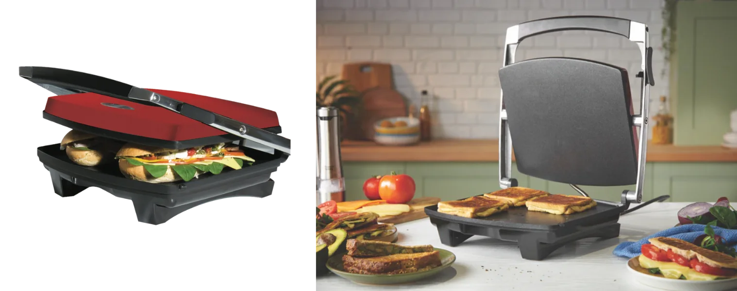 Product image of the Russell Hobbs Sandwich Press in Red
