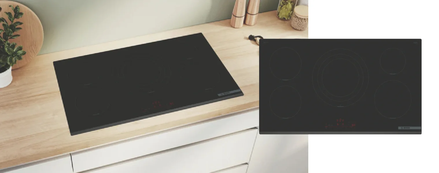 Bosch Series 6 90cm Induction Cooktop in a modern kitchen