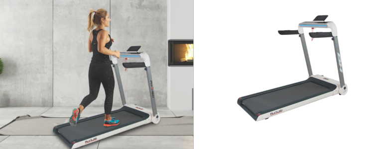 Side on angle image of a BH Fitness RunLab Treadmill