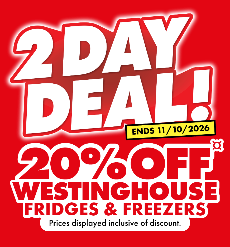 20% off All Westinghouse Fridges and Freezers