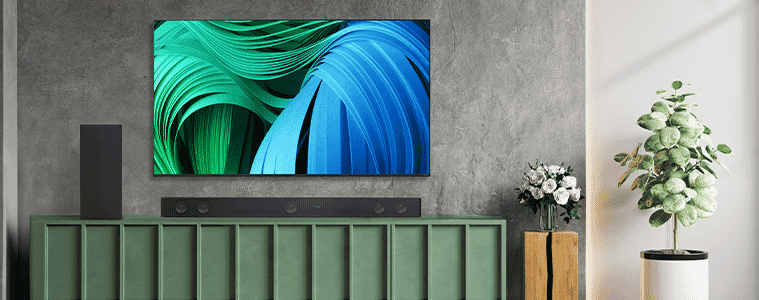 LG 2024 QNED TV in a modern loungeroom