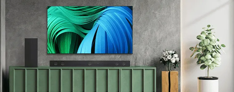 LG 2024 QNED TV in a modern loungeroom