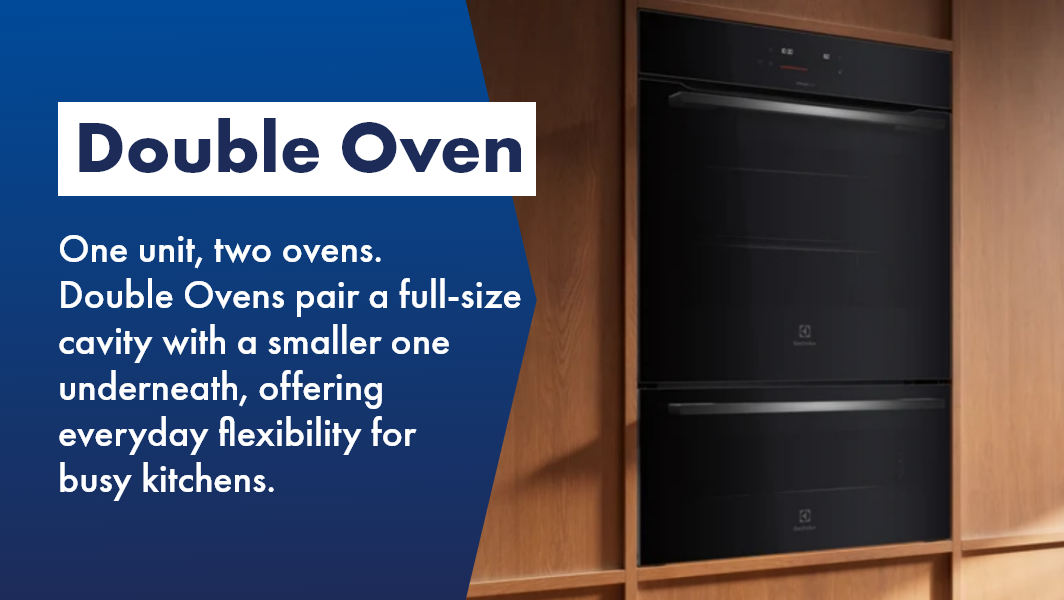 Electrolux double oven in stylish kitchen, get your at The Good Guys. 