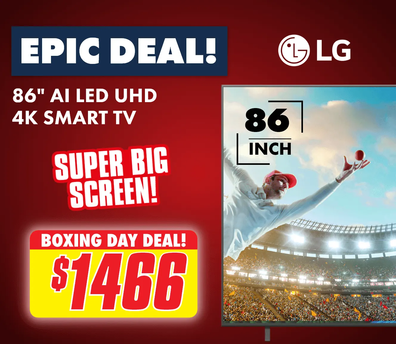 LG 86" NANO80A AI LED UHD 4K Smart TV 2025