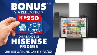 Bonus TGG eGift Card on this Hisense Refrigerator