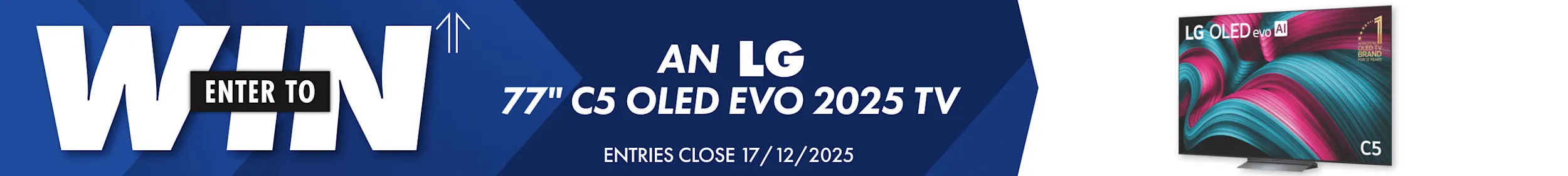  ENTER TO WIN⥣ LG OLED77C5PSA TV