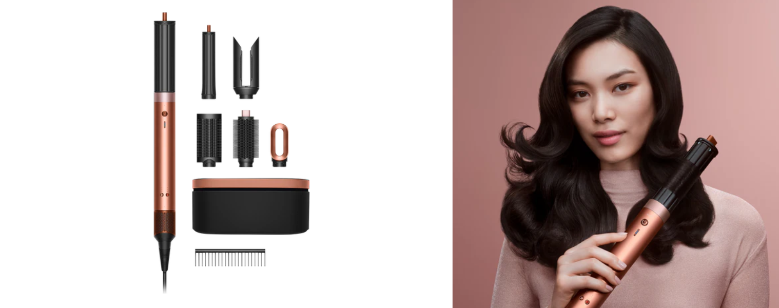 product image of the Dyson Airwrap Co-anda 2x Amber Silk And Pink Champagne
