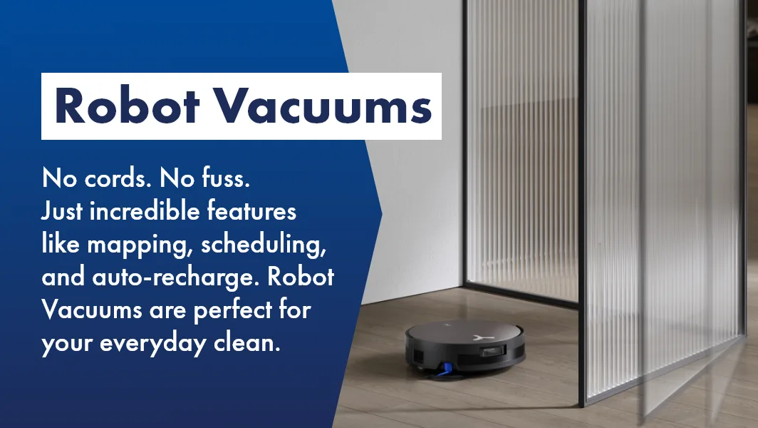 Discover the key features of Robot Vacuums and shop now at The Good Guys.