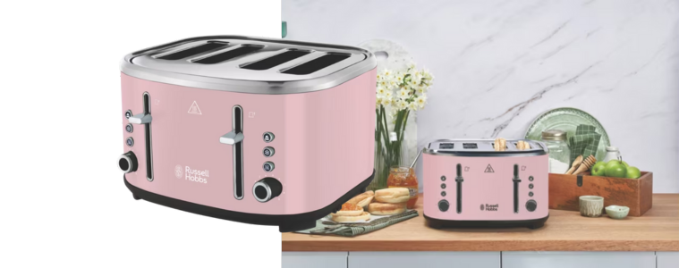 Product image of the Russell Hobbs Legacy 4 Slice Toaster Pink