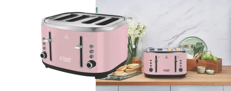 Product image of the Russell Hobbs Legacy 4 Slice Toaster Pink