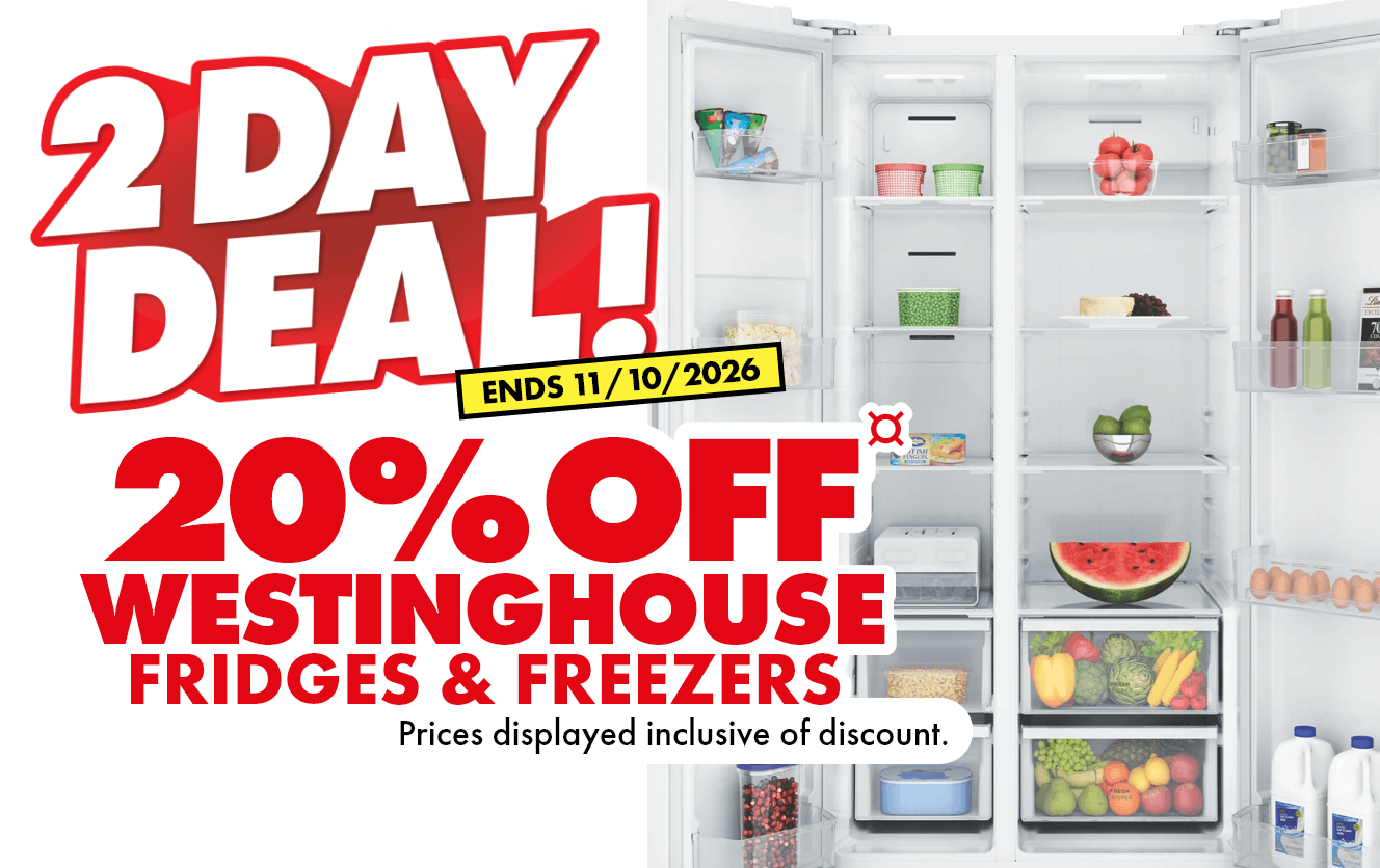 20% off Westinghouse Fridges and Freezers 
