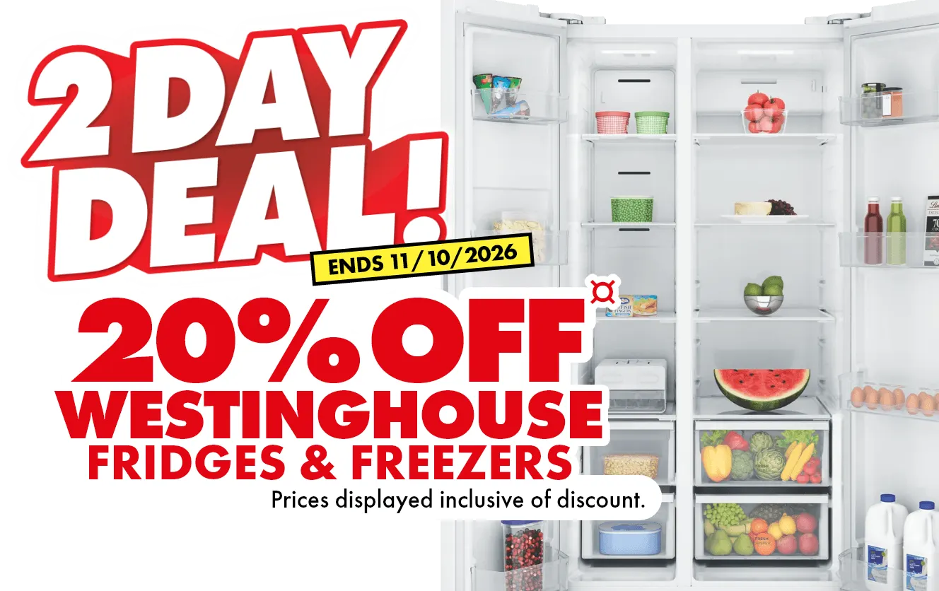 20% off Westinghouse Fridges and Freezers