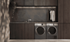 Fisher  Paykel 10kg Front Load Washer and Fisher  Paykel 9kg Heat Pump Dryer in a laundry 
