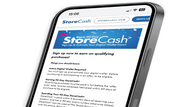 How 90 Day StoreCash> Works - Sign up to 90 Day StoreCash> - step 1