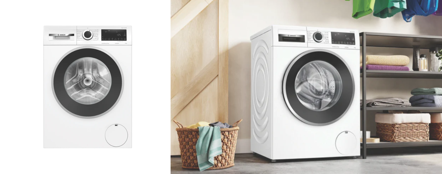 Product shot of the Bosch 8kg Front Load Washing Machine