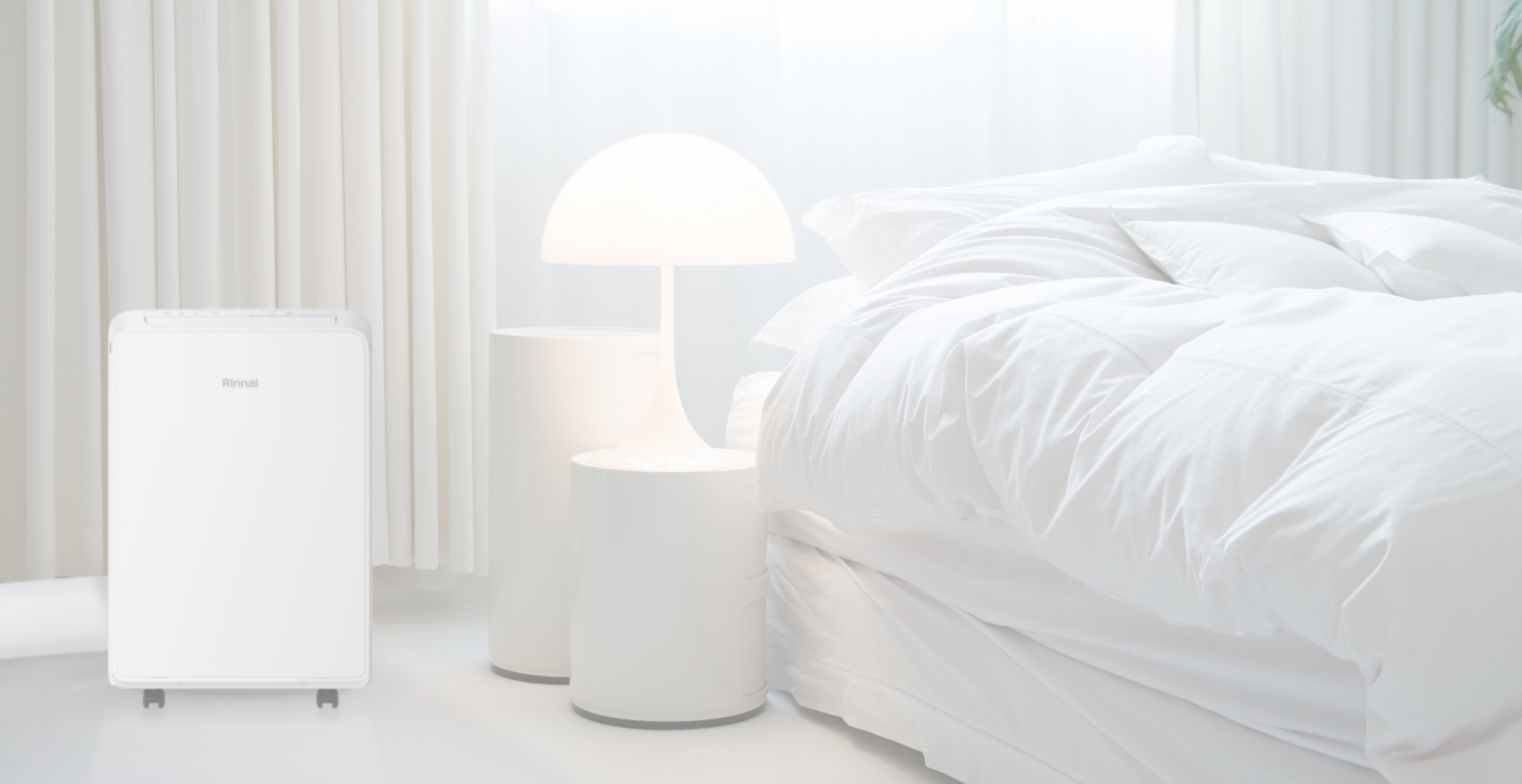 Rinnai Portable Air conditioner in bedroom