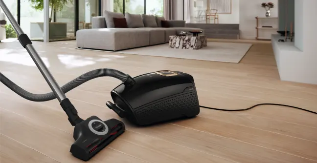 Miele cat and dog vacuum cleaner in modern living room