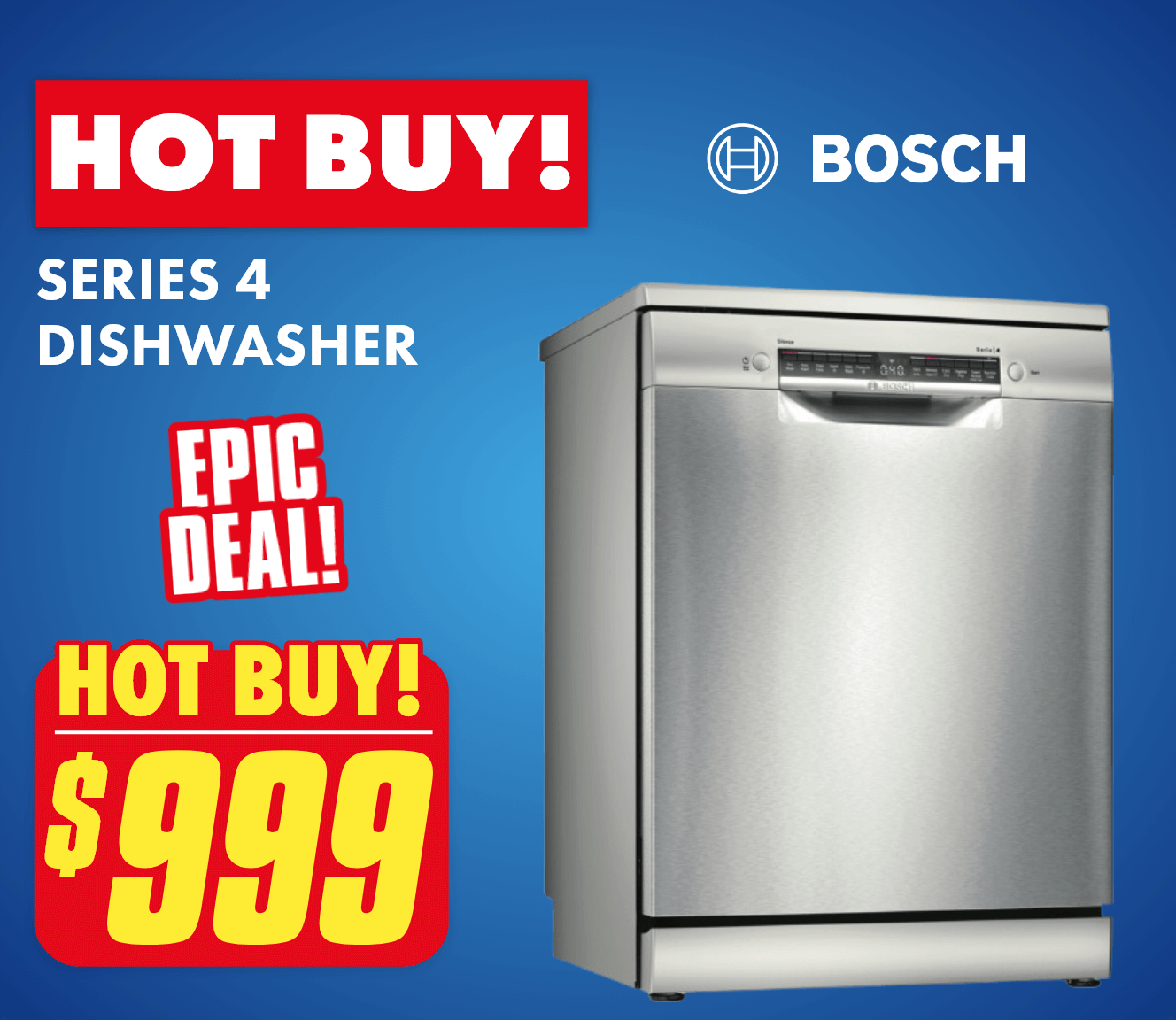 Bosch Series 4 Freestanding Dishwasher Stainless Steel