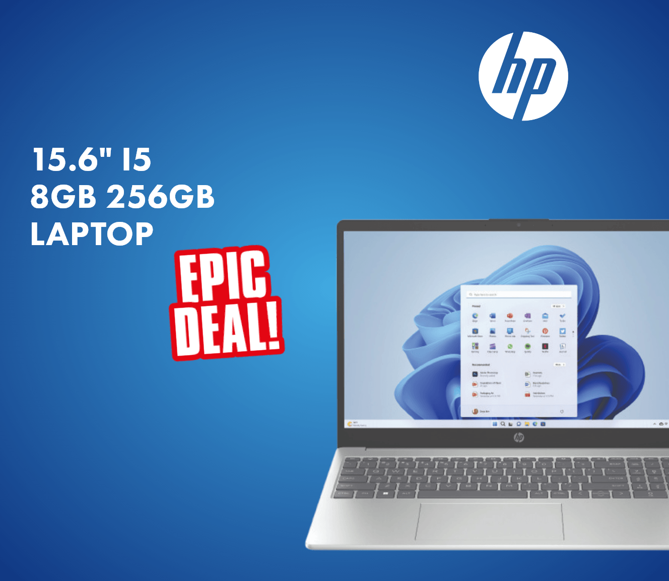 HP 15.6" i5 8GB 256GB Laptop	