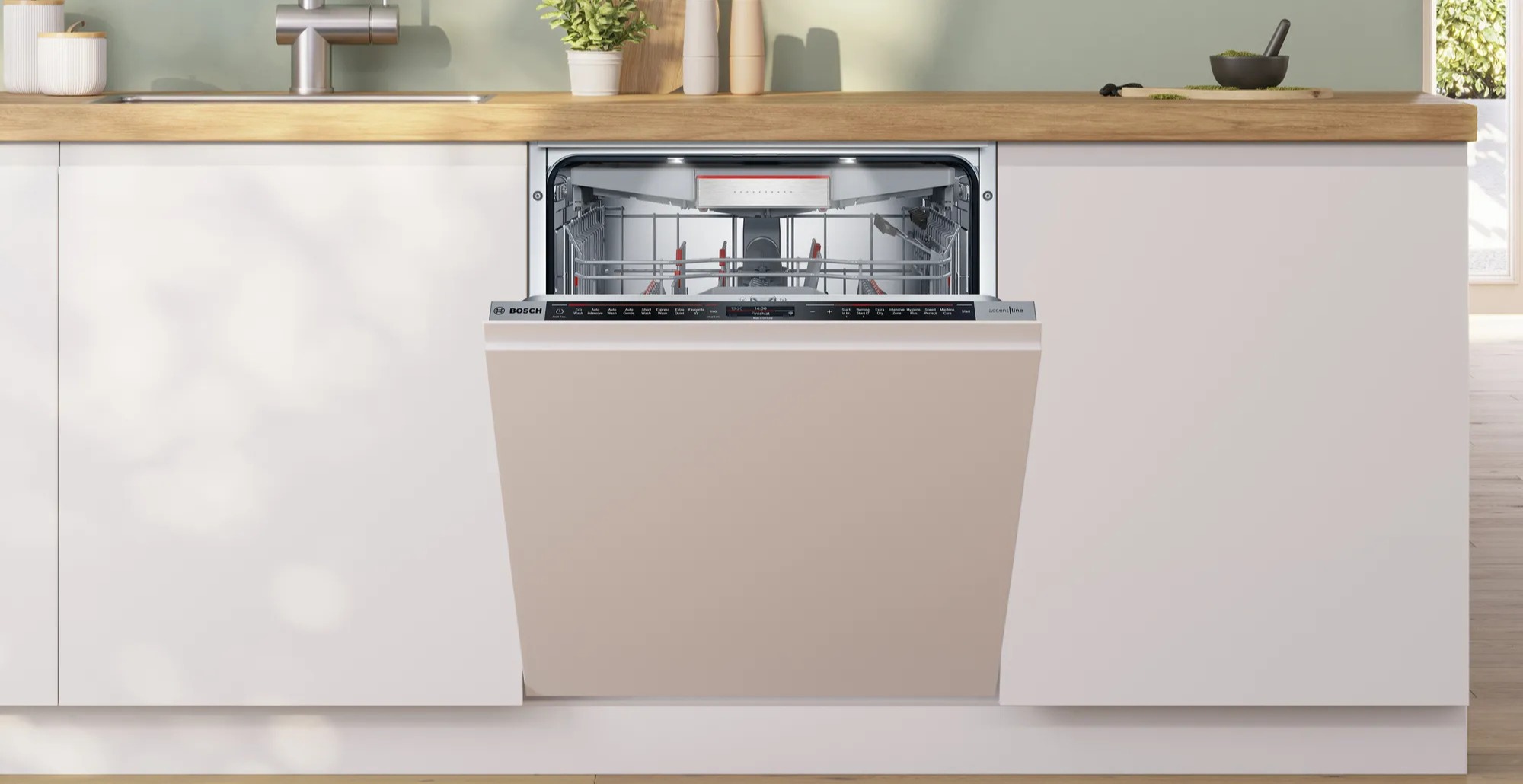 Bosch dishwasher open. 