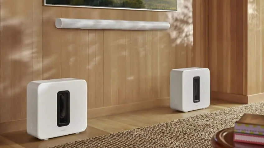 Sonos arc ultra in living room under TV