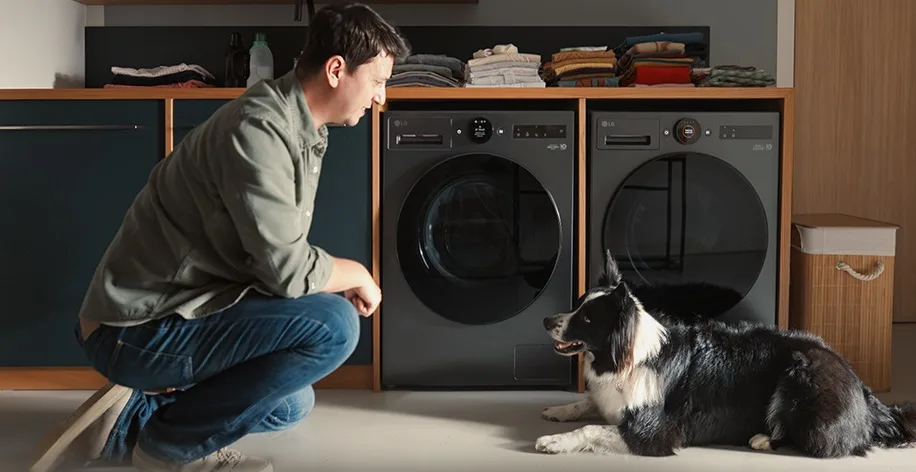 LG Matte Black Washer and Dryer image