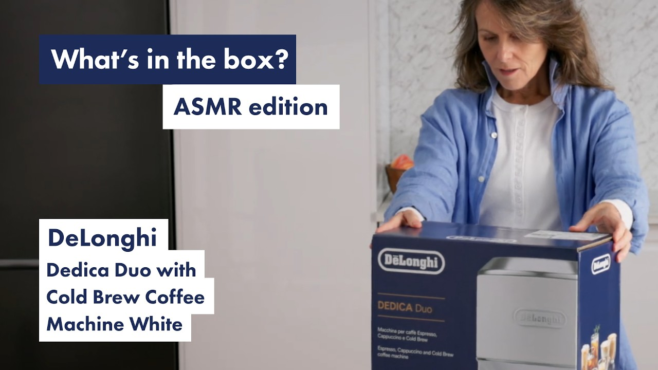 Unboxed ASMR: DeLonghi Dedica Duo with Cold Brew Coffee Machine White EC890WI